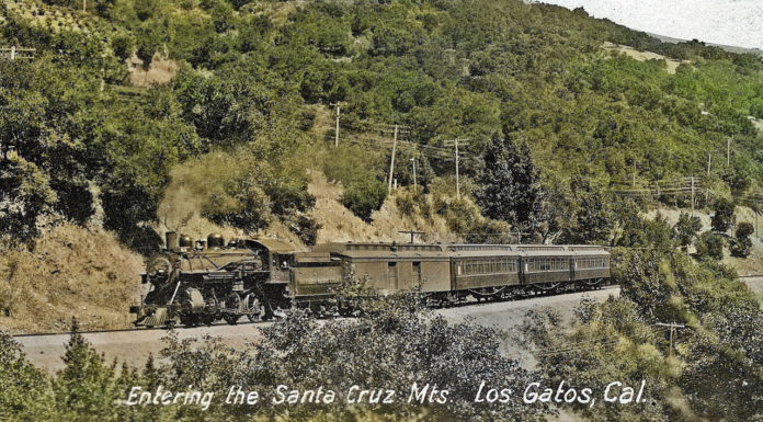 railroad line through the mountains