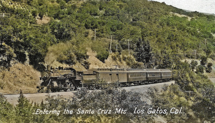 railroad line through the mountains