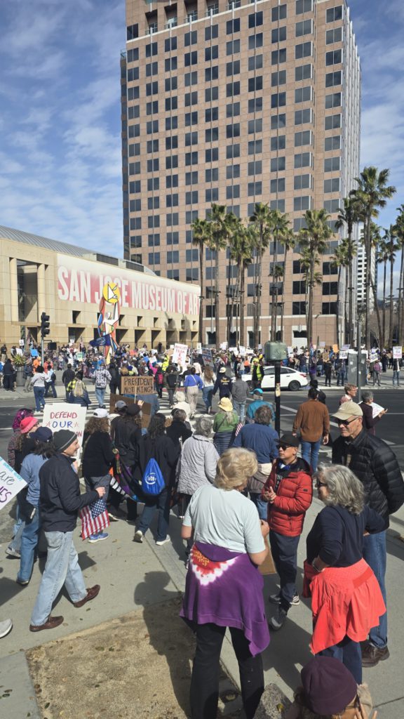 anti-Trump protest in San Jose