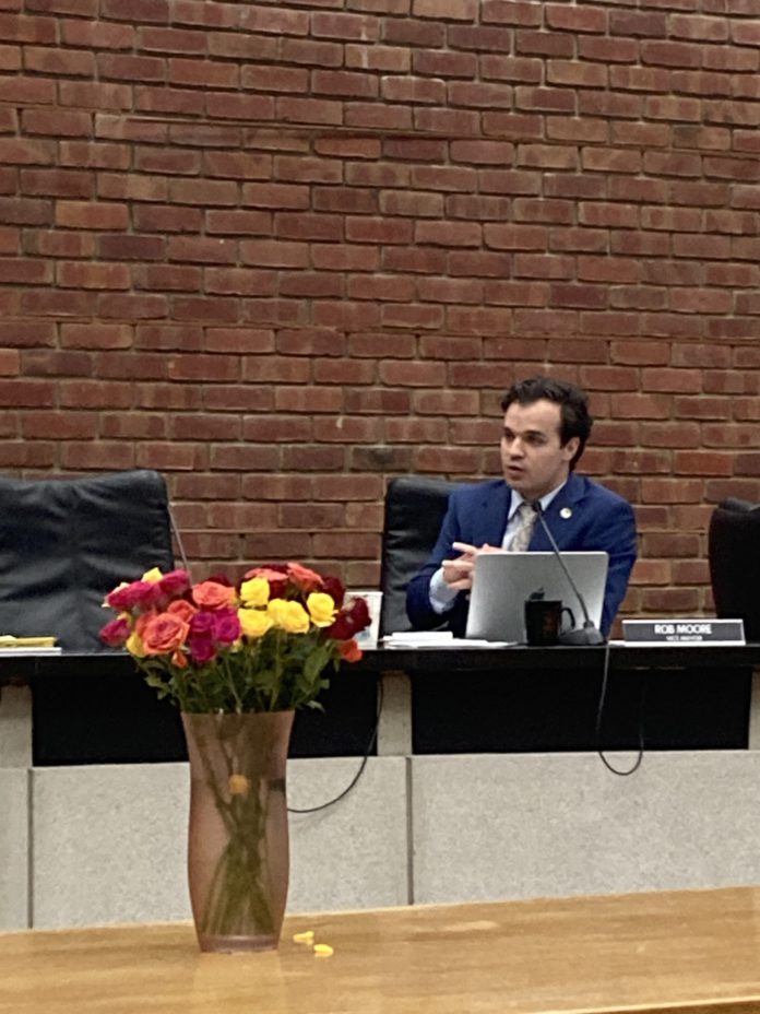 Vice Mayor Moore flowers flowers and Rob Moore