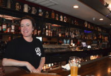 behind the bar