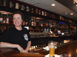 behind the bar