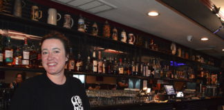 behind the bar