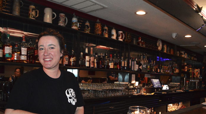 behind the bar