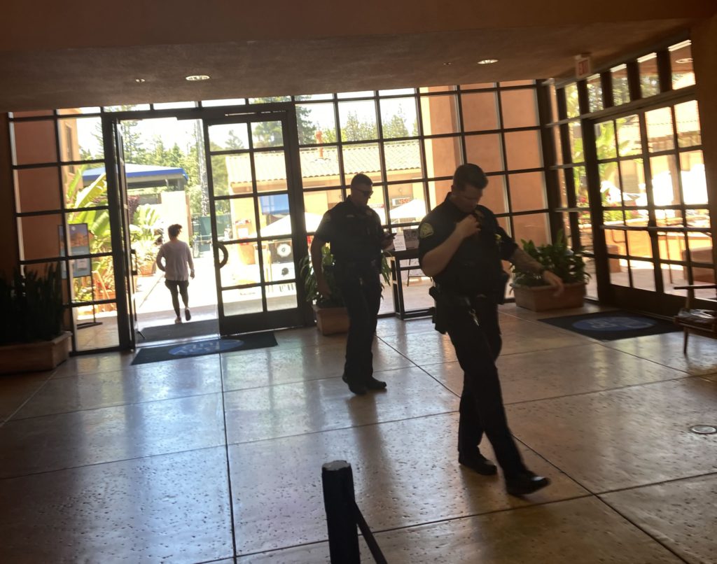 police at Bay Club