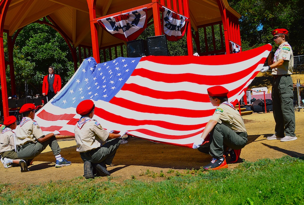 Boy Scouts color guard
