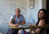 Man and woman sitting at a table