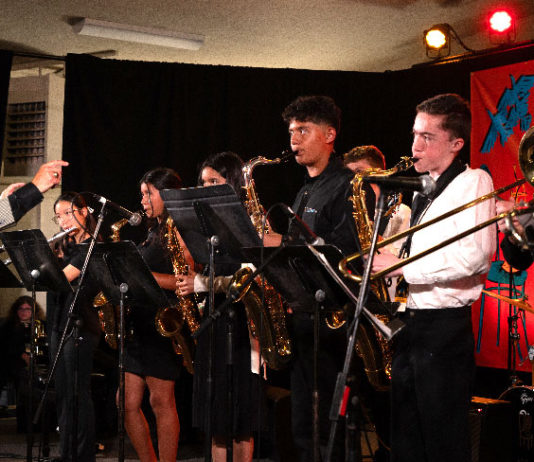 Monterey Jazz All-Stars Perform July 23 at Jazz on the Plazz Older man conducting a group of younger musicians