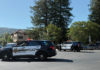 Police car in a parking lot