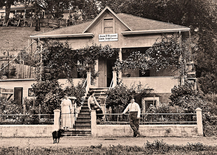 Postcard of Vedova Home on Villa Avenue Archival photo of a house