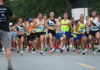 People running in a big group