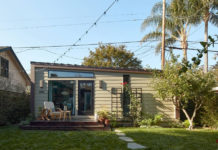 Small structure in a surburban back yard