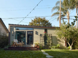 Small structure in a surburban back yard