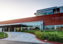 Front driveway of big medical center
