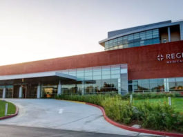 Front driveway of big medical center