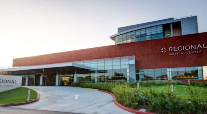Front driveway of big medical center