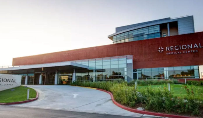 Front driveway of big medical center