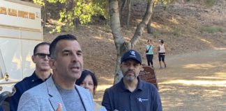 Sam Liccardo at a Los Gatos press conference