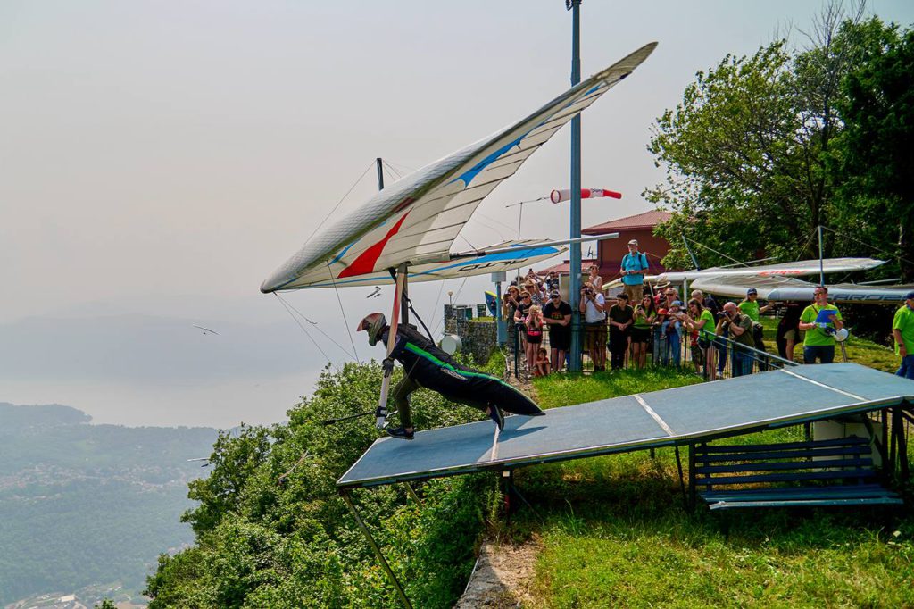 launching into the air