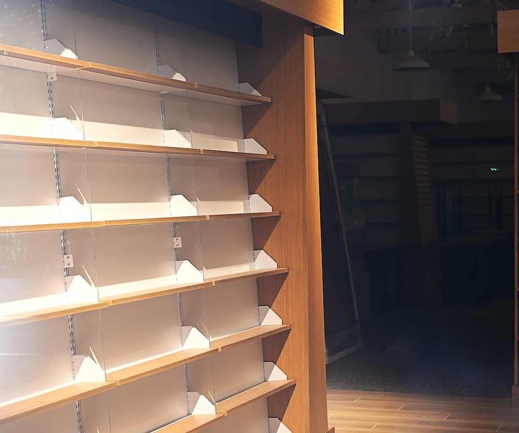 empty shelves