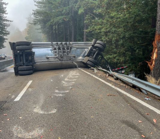overturned tanker
