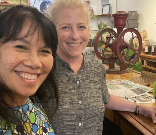 two authors at the coffee shop