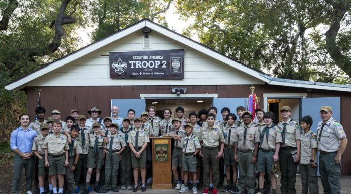 Troop 2 gets a new sign for their historic Scout Hut BSA Troop 2 new sign unveiling