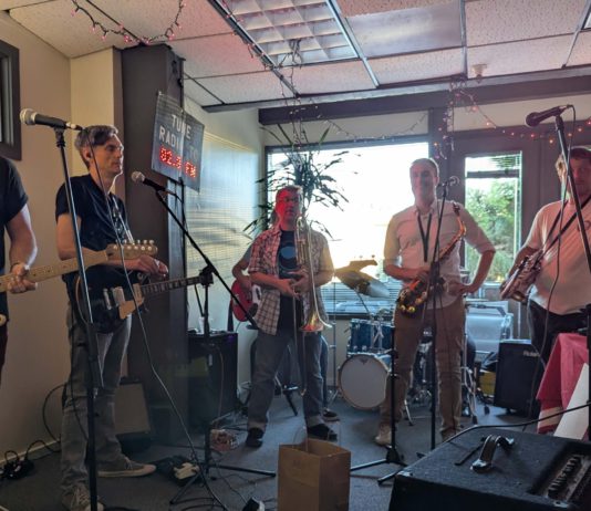 Mid-week fun on North Santa Cruz Ave Slow Gherkin in studio