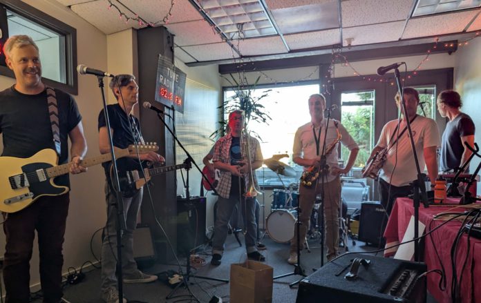 band Slow Gherkin in studio