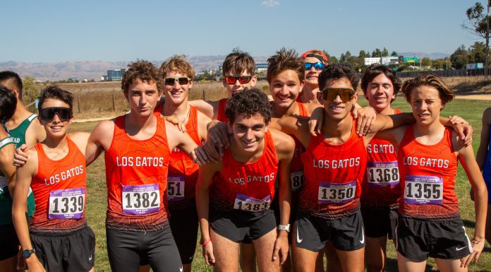 Los Gatos High School cross country teams on the run