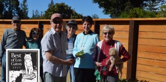 In the garden of The Terraces of Los Gatos