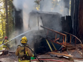 Mountain fire injury structure fire in the mountains