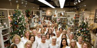 The Butter Paddle volunteers shot from a ladder