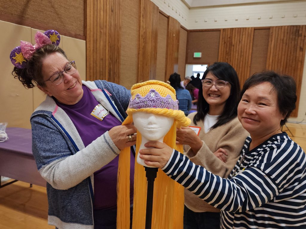 making a wig together