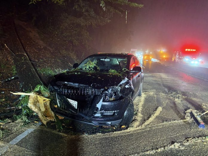 stormy weather wrecks havoc on vehicles