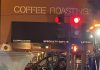 car crash at Los Gatos Coffee Roasting Co.