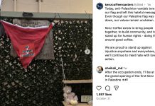 Palestinian flag graffiti in Los Gatos