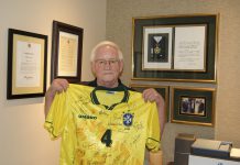 When Brazil took over Los Gatos in the ‘90s Randy Attaway with Brazil jersey