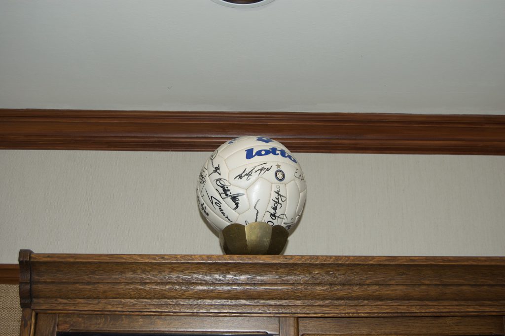 signed soccer ball