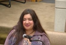 Council meeting screenshot of Bridget Alexander