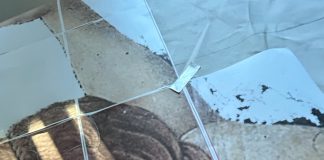 Close-up of art-in-progress