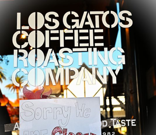 Coffee shop closed sign