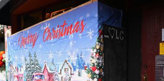 before the mural was this plastic