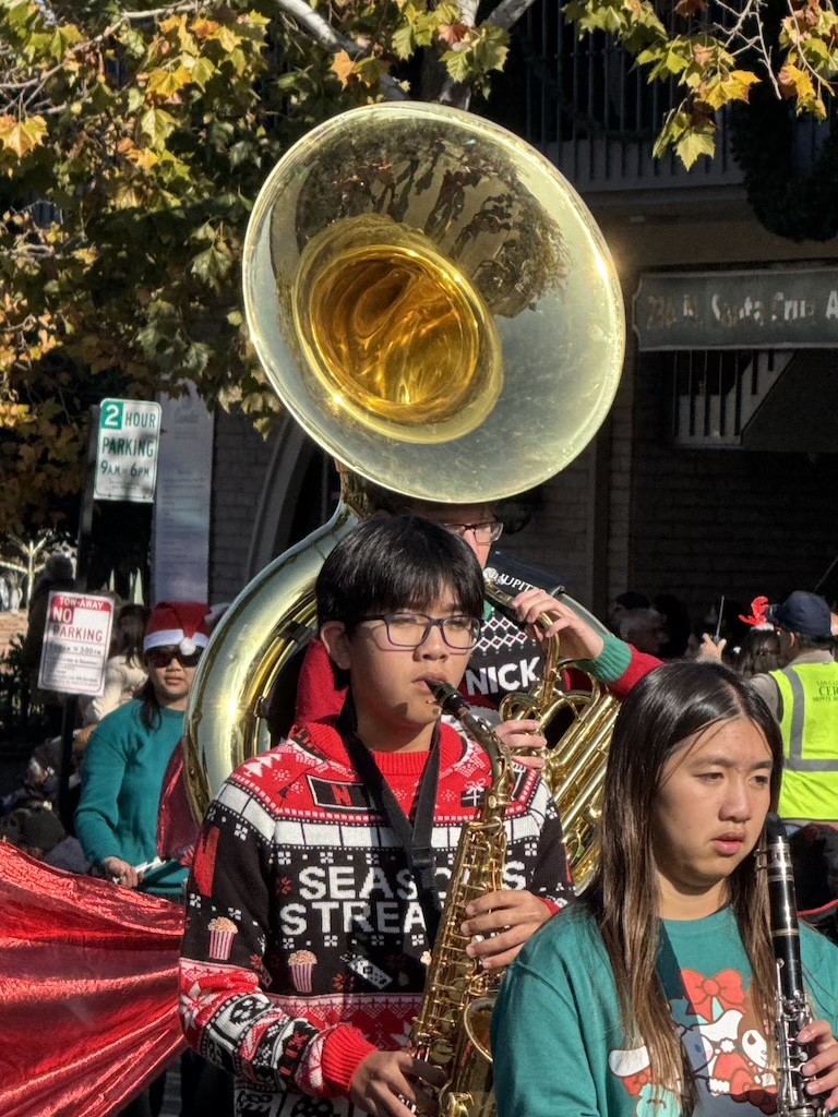 sax player in the parade