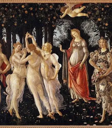 The Three Charities in a classic painting