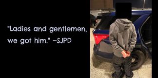 handout photo of suspect and quote