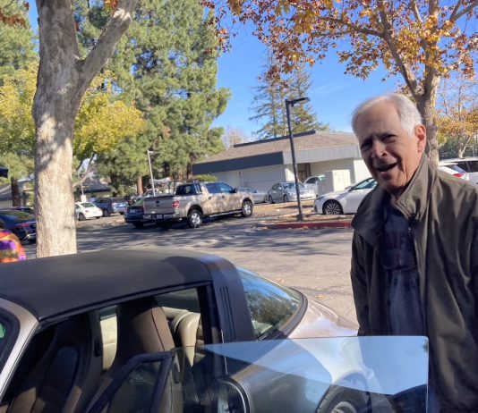Lon Allan gets into his car in Los Gatos