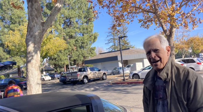 Lon Allan gets into his car in Los Gatos