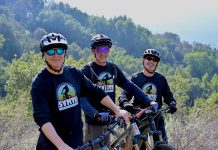 mountain biking crew in the Los Gatos mountains