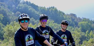 mountain biking crew in the Los Gatos mountains